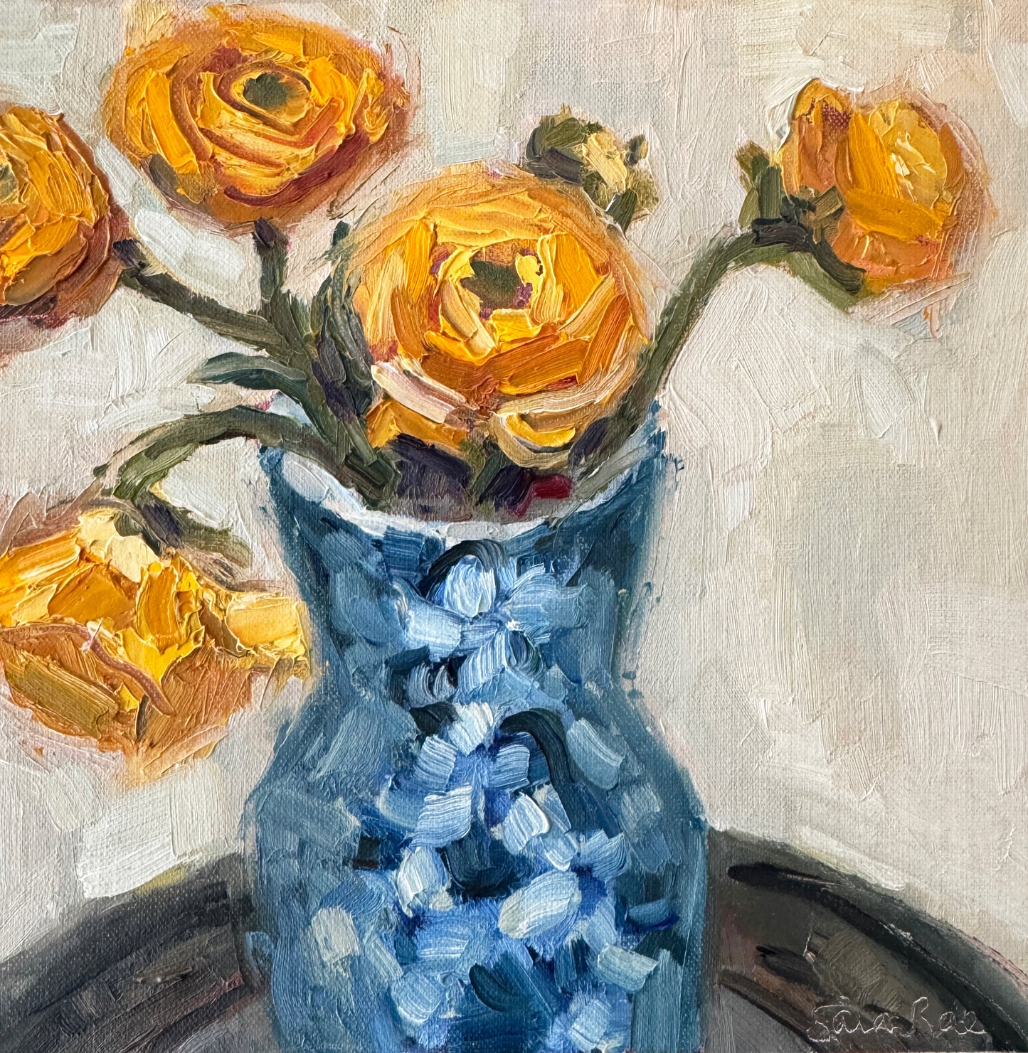 Dancing Petals in a Lemon Dream|2025| Oil on Linen Panel