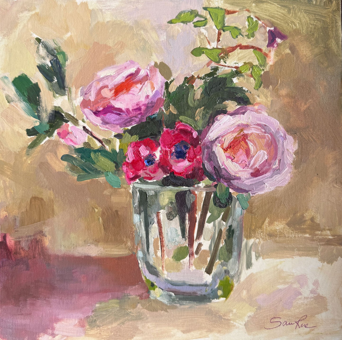 Roses and Clematis