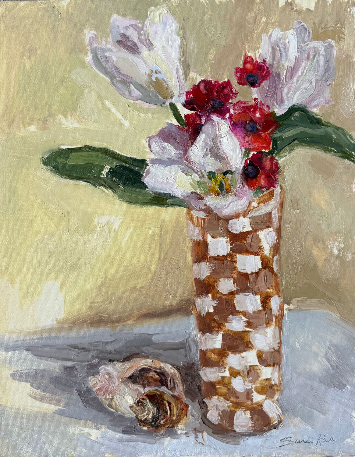 Tulips, Anemone and Shells