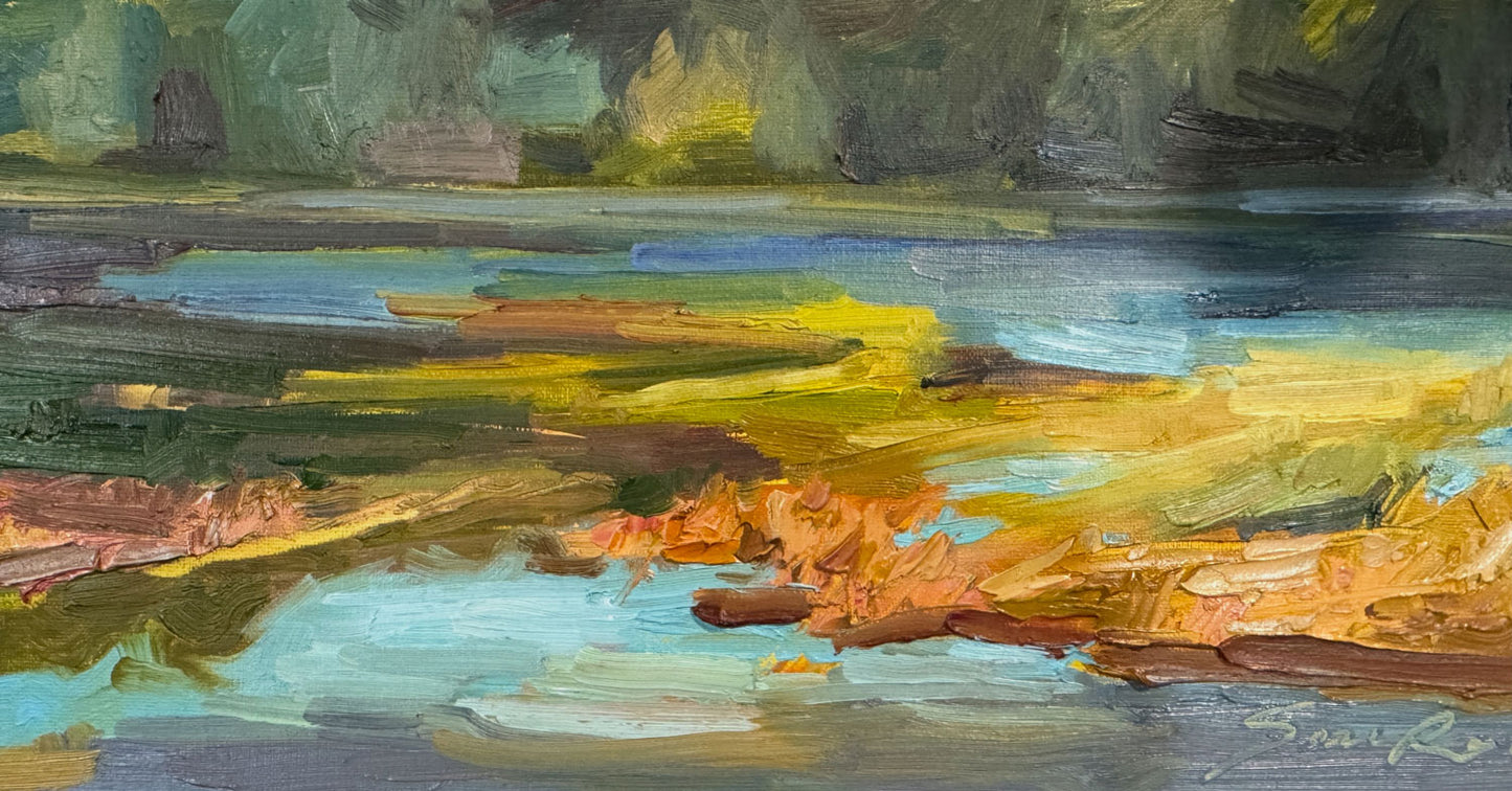 Wiggly Bridge Marsh |2025| oil on linen panel