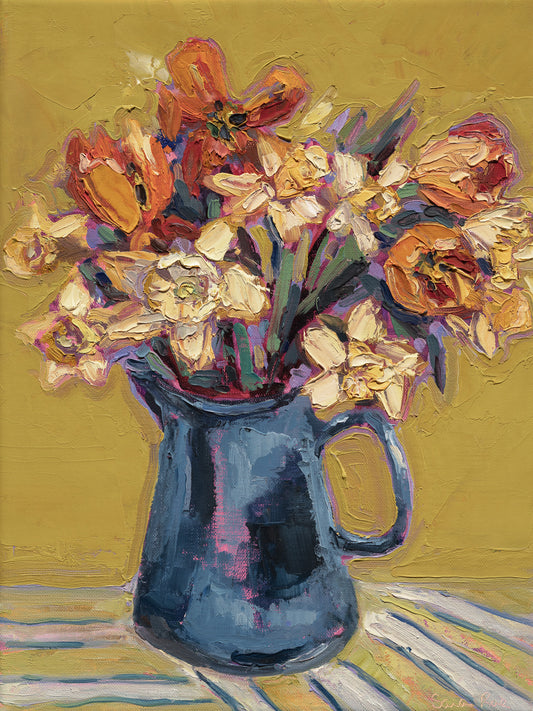 Flowers In Coffee Press |2025| Oil on linen (On Hold)