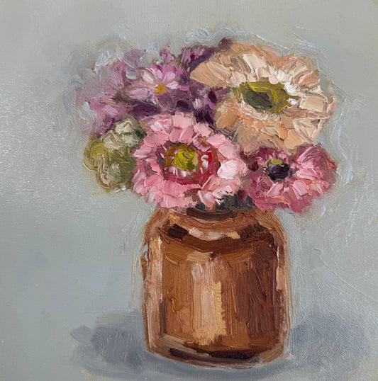 Petite Blooms |2025| Oil on linen cradled panel