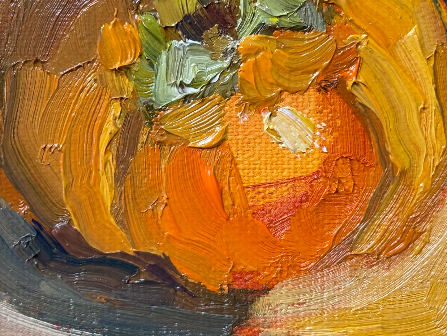 Persimmons and Cloth | 2025 | oil