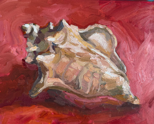 Shell on Red |2025| Oil on linen