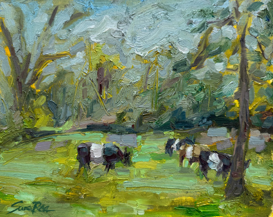 Grazing at Harding Hill |2025| oil on linen panel