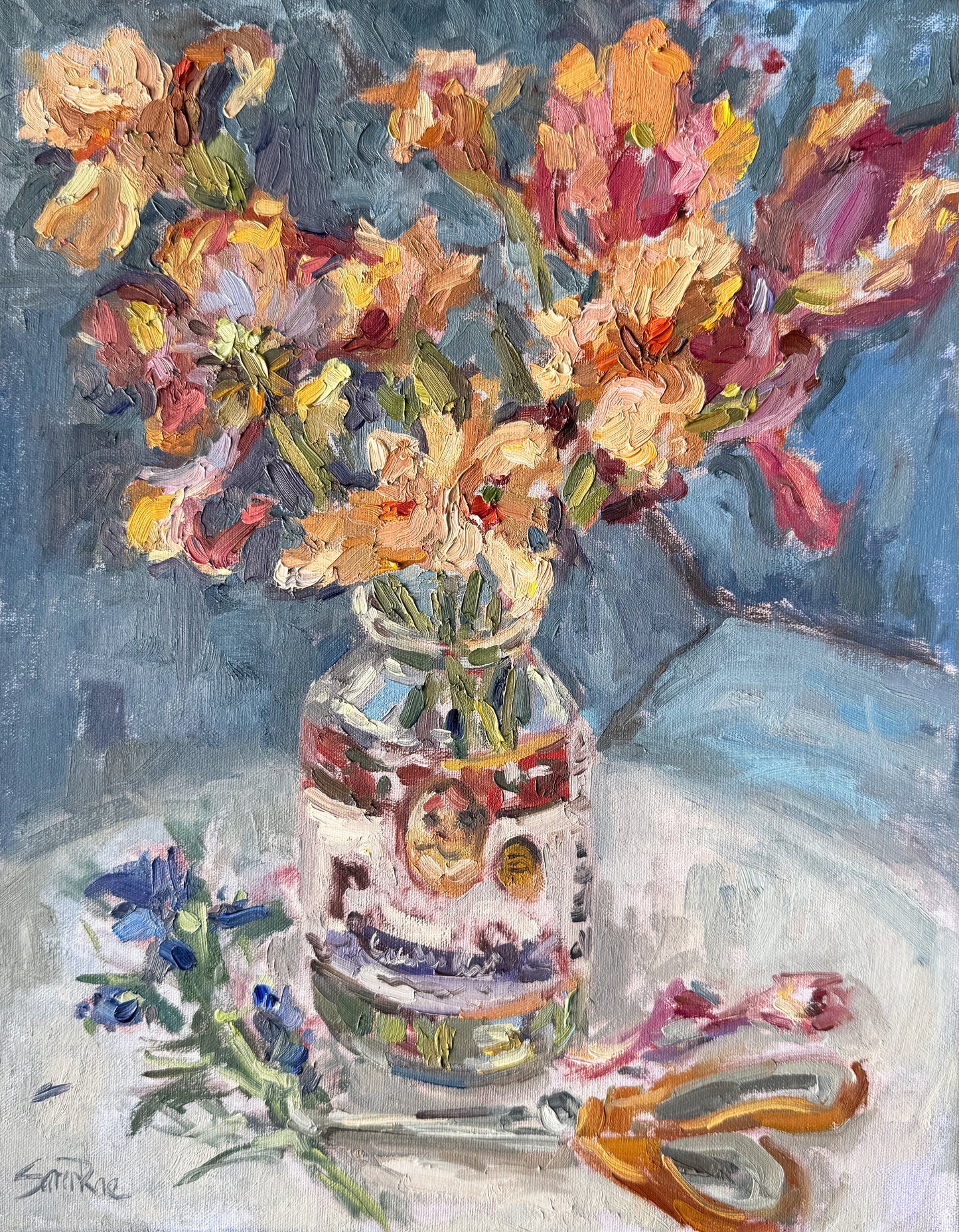 Irises In Pasta Jar