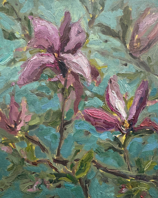Magnolia on Green |2025| oil on linen panel