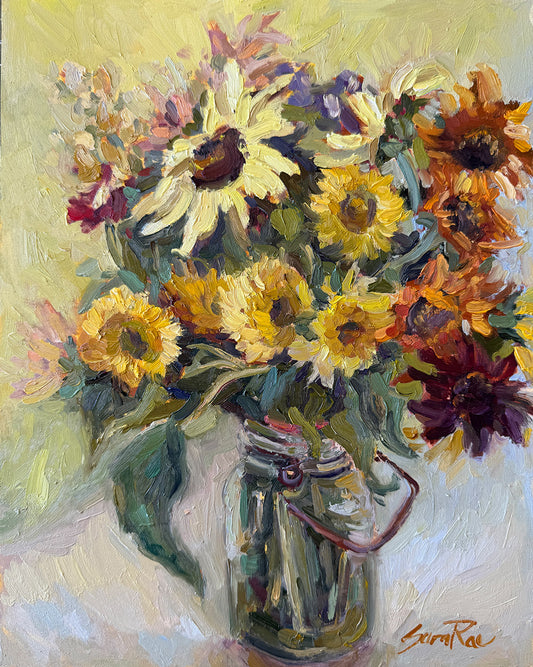 Mixed Sunflowers |2025| Oil on linen
