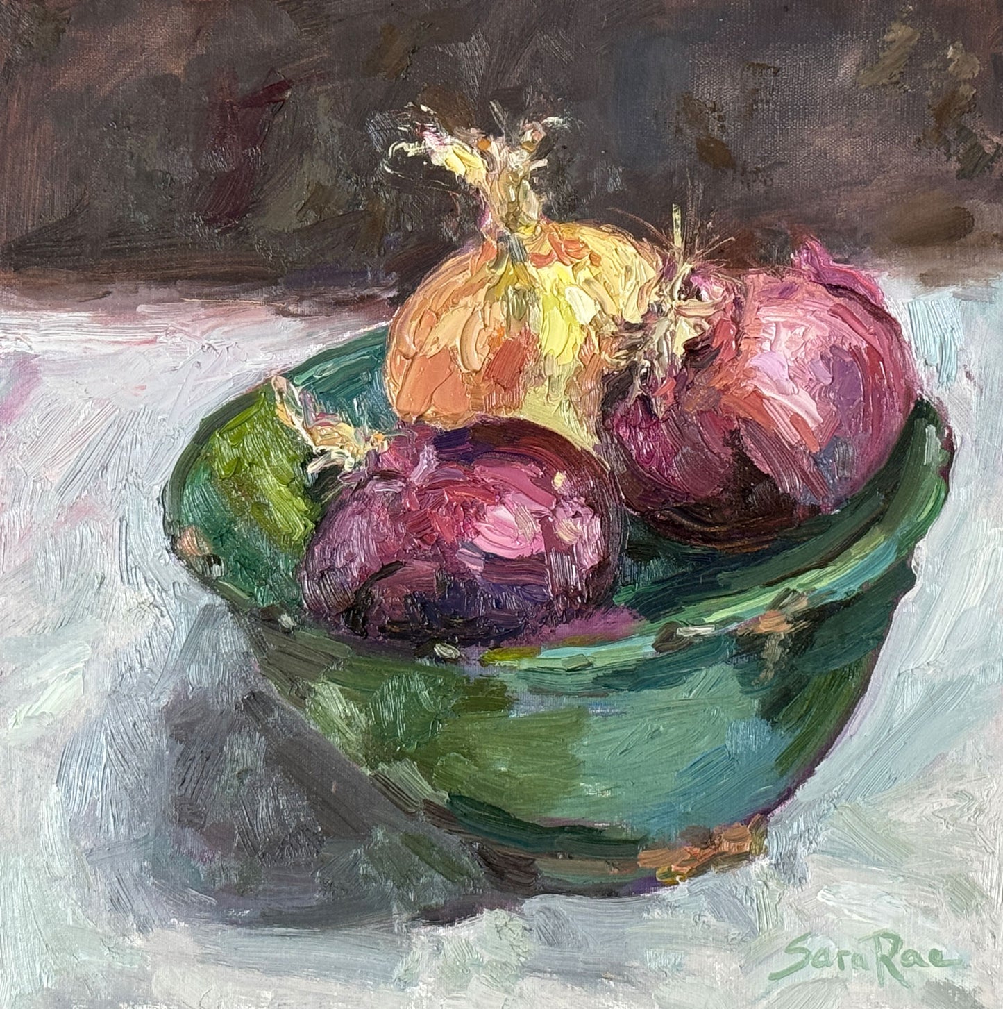 Red and Yellow Onions | 2025 | Oil on panel