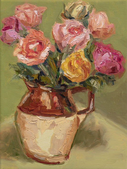 Flowers In Vintage Jug |2025| Oil on linen