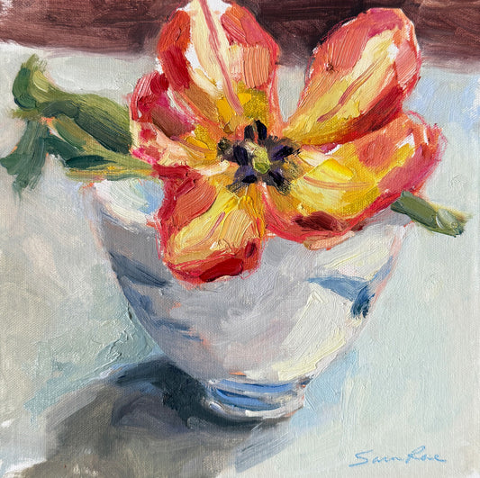 Framed Giclee Print | Tulip in China Cup