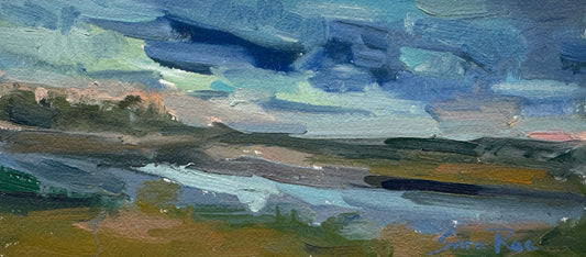 Tidal Marsh at Dusk |2025| Oil