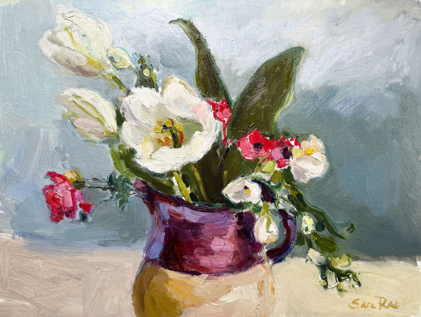 Tulips Anemone and Freesia