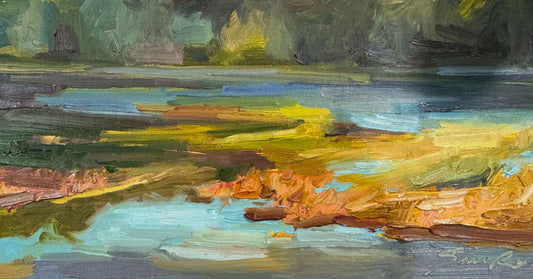 Wiggly Bridge Marsh |2025| oil on linen panel